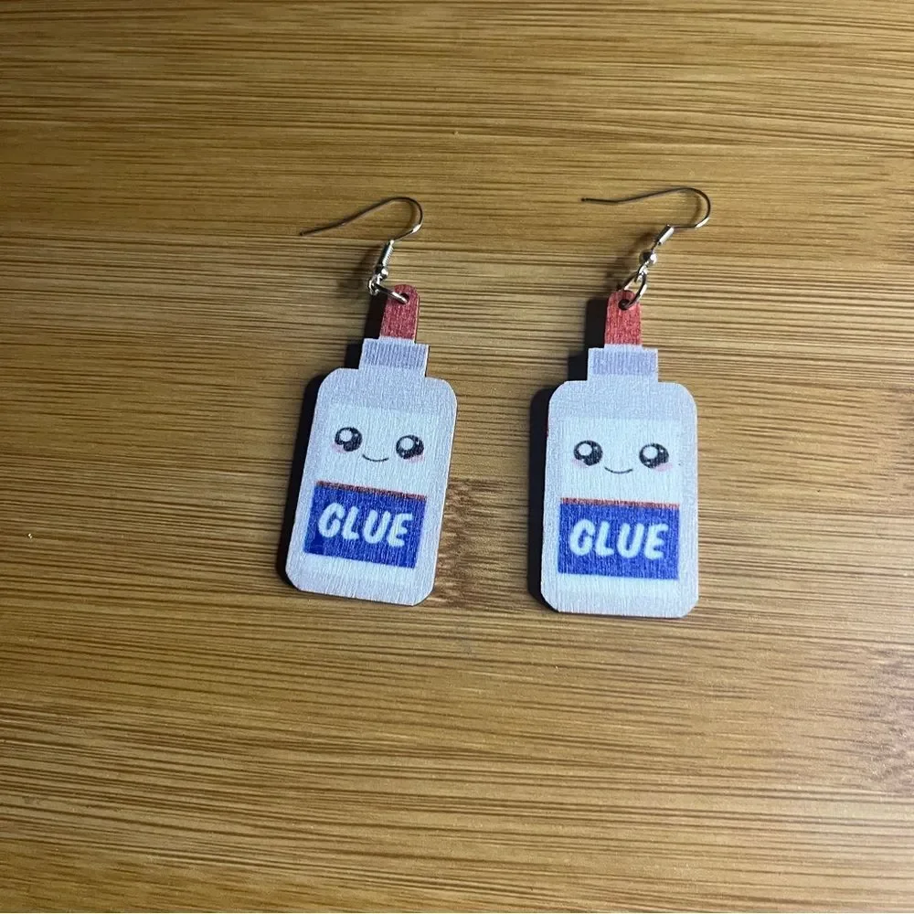 Cute Glue Bottle Earrings